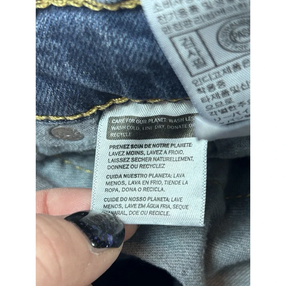 men's levi's dark wash jeans 512 Sz 36x34 Straight - Picture 9 of 11
